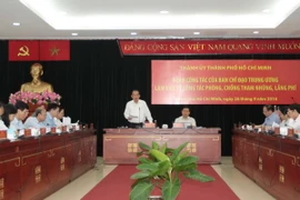 Quang cảnh buổi làm việc. (Ảnh: Thanh Vũ/TTXVN)