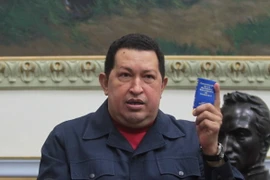 Tổng thống Hugo Chavez tại thủ đô Caracas ngày 8/12/2012. (Nguồn: THX/TTXVN)