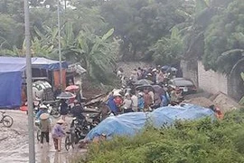 Khu vực xảy ra vụ án mạng. (Ảnh: Nguyễn Hoàng/TTXVN)