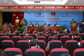 Buổi hội thảo có sự tham dự của Lãnh đạo Đảng, Nhà nước cùng gần 200 đại biểu. (Ảnh: Minh Sơn/Vietnam+)