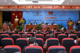 Buổi hội thảo có sự tham dự của Lãnh đạo Đảng, Nhà nước cùng gần 200 đại biểu. (Ảnh: Minh Sơn/Vietnam+)