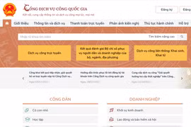 Nhiều thủ tục hành chính công được thực hiện xuyên suốt trên Cổng Dịch vụ công Quốc gia. 