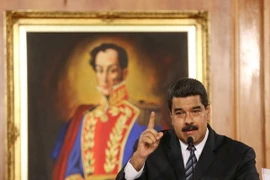 Tổng thống Venezuela Nicolas Maduro phát biểu tại một sự kiện ở Caracas. (Nguồn: EPA/TTXVN)