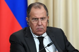 Ngoại trưởng Nga Sergei Lavrov tại một cuộc họp báo ở Moskva. (Nguồn: AFP/TTXVN)