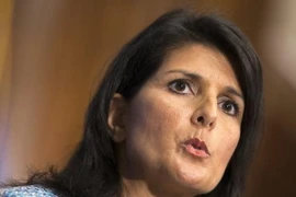 Bà Nikki Haley, Đại sứ Mỹ tại Liên hợp quốc do Tổng thống đắc cử Donald Trump đề cử. (Nguồn: AP)