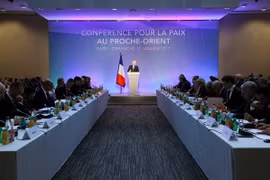 Hội nghị hòa bình Paris thúc đẩy nối lại đàm phán Palestine-Israel. (Nguồn: EPA/TTXVN)