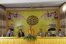 Buổi họp báo về lễ hội hoa Xuân chùa Khai Nguyên. (Ảnh: Mỹ Bình/Vietnam+)