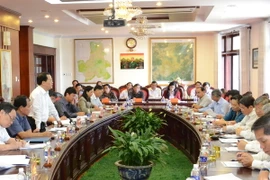 Đoàn công tác Ủy ban Kiểm tra Trung ương làm việc tại Đắk Nông. (Ảnh: Ngọc Minh/TTXVN)