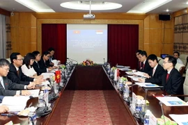 Quang cảnh hội đàm. (Ảnh: Phạm Kiên/TTXVN)