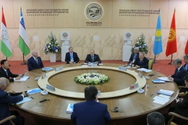 Lãnh đạo các nước thành viên SCO tại Hội nghị. (Nguồn: AFP/TTXVN)