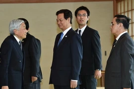 Thủ tướng Nguyễn Tấn Dũng hội kiến với Nhật Hoàng cùng lãnh đạo các nước Mekong. (Nguồn: TTXVN)