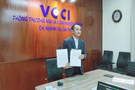 Ông Nguyễn Phương Lam, Giám đốc VCCI Cần Thơ, tại buổi ký kết trực tuyến. (Nguồn: VCCI Cần Thơ)