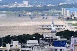 Căn cứ không quân Futenma của Thủy quân lục chiến Mỹ. (Nguồn: AFP)