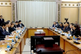 Quang cảnh buổi tiếp. (Ảnh: Xuân Khu/TTXVN)