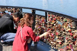 Ngày Valentine lãng mạn trên cầu Tình yêu tại Đà Nẵng 