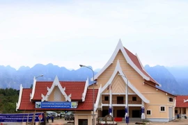 Một góc Dự án Làng Hữu nghị Thanh niên biên giới Lào-Việt. (Ảnh: Phạm Kiên/TTXVN)