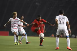 U22 Indonesia (áo đỏ) là đối thủ của U22 Việt Nam ở bán kết.