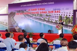 Hải Phòng khởi công Dự án chỉnh trang sông Tam Bạc hôm 14/5. (Ảnh: An Đăng/TTXVN)