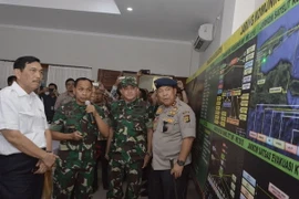 Lực lượng chức năng Indoneisa bàn phương án đảm bảo an toàn cho hội nghị IMF-WB. (Nguồn: thejakartapost)