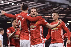 Blind mở tỷ số cho Manchester United. (Nguồn: AFP/Getty Images)