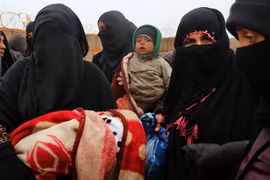Người tị nạn Syria tại trạn tị nạn Rukban. (Ảnh: AFP/TTXVN)