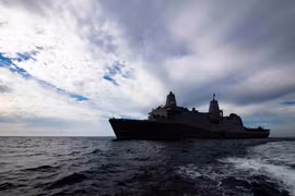 Tàu đổ bộ USS Arlington. (Nguồn: news.usni.org)