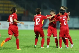 Tuyển nữ Việt Nam giành huy chương vàng SEA Games 29 xứng đáng. (Ảnh: Quốc Khánh/TTXVN)