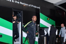 Đội tuyển Qatar đặt chân đến UAE. (Nguồn: AFC)