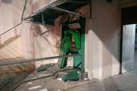 Một máy ATM bị phá hủy trong vụ đánh bom ở tỉnh Pattani ngày 20/5. (Nguồn: THX/TTXVN)