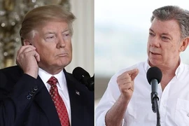 Tổng thống Colombia Santos đã có cuộc điện đàm kéo dài 25 phút với người đồng cấp Mỹ Donald Trump. (Nguồn: elcomercio.pe)