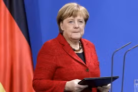Thủ tướng Angela Merkel tại cuộc họp ở Berlin ngày 9/11. (Nguồn: EPA/TTTXVN)