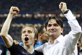 HLV Dalic và thủ quân Croatia Luka Modric. (Nguồn: Getty Images)