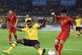 Đình Trọng (số 21) có thể sẽ được gọi trở lại đội tuyển dự Asian Cup 2019. (Ảnh: AFP/TTXVN)