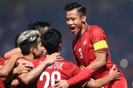 Tuyển Việt Nam thắng đậm trước thềm Asian Cup 2019. (Ảnh: Trọng Đạt/TTXVN)