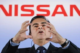 Ông Carlos Ghosn tại cuộc họp báo ở Yokohama, ngoại ô Tokyo, Nhật Bản. (Ảnh: AFP/TTXVN)