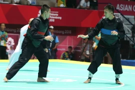 Ngọc Toàn thi đấu ở chung kết. (Ảnh: Trọng Tuệ/Vietnam+)