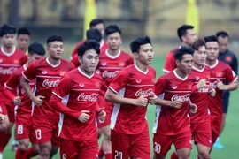 Hình ảnh buổi tập của đội tuyển Việt Nam. (Nguồn: VFF)