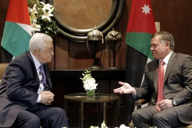 Tổng thống Palestine Abbas (trái) và Quốc vương Jordan Abdullah II. (Nguồn: AFP)