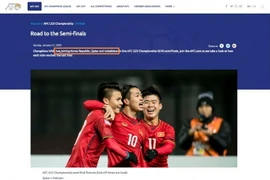 AFC nhầm lẫn khi viết Iraq vào bán kết thay vì Việt Nam. (Ảnh chụp màn hình)