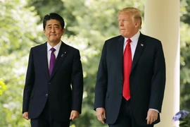 Thủ tướng Nhật Bản Abe và Tổng thống Mỹ Trump. (Nguồn: AP)