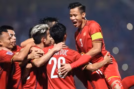 Tuyển Việt Nam chạy đà Asian Cup 2019 bằng trận giao hữu với Triều Tiên. (Ảnh: Trọng Đạt/TTXVN)