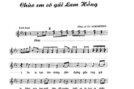 Lời bài hát 'Chào em cô gái Lam Hồng.'