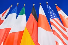 Quốc kỳ của các nước thuộc nhóm G7. (Nguồn: bundesregierung.de)