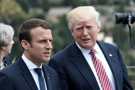 Tổng thống Mỹ Trump và người đồng cấp Pháp Macron. (Nguồn: AP)