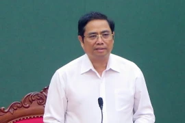 Trưởng Ban Tổ chức Trung ương Phạm Minh Chính. (Ảnh: Quân Trang/TTXVN)