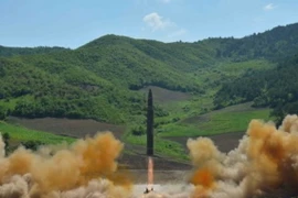 Hình ảnh một vụ phóng tên lửa của Triều Tiên. (Nguồn: Reuters)