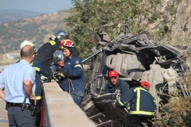 Hiện trường vụ tai nạn. (Nguồn: ekathimerini)