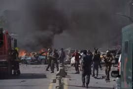 Hiện trường vụ đánh bom tại Kabul. (Nguồn: AFP)