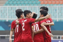 Olympic Việt Nam lỡ tấm huy chương đồng lịch sử. (Ảnh: Hoàng Linh/TTXVN)