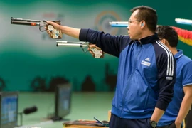 Hoàng Xuân Vinh thi đấu chung kết. (Nguồn: ISSF)
